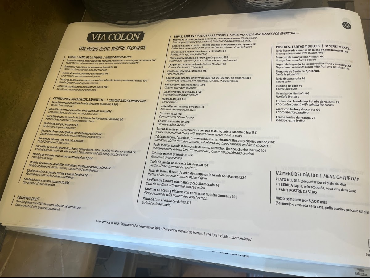 Viacolon Menu - Image 1